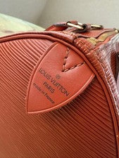 LOUIS VUITTON Epi Speedy Handbag Brown #QY09DC