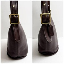 COACH Old Coach leather shoulder bag brown, Genuine Leather #QYK5T5