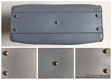 FENDI Peekaboo Regular Gray Calf Leather Handbag #QY8ETL
