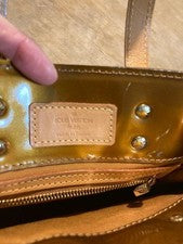 LOUIS VUITTON Vernis Mini Tote Bag Bronze Classic 20+ Years Old From Jap #QYGYUH