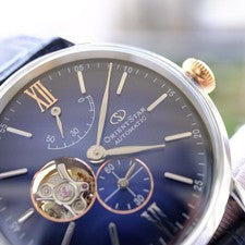 ORIENT STAR limited winding watch, navy #QY00D2