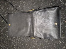 COACH Old Coach Black Leather Classic Coach Shoulder Bag #QYC0R7