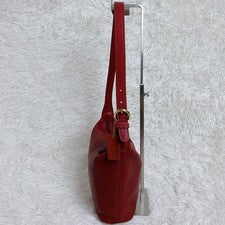 COACH Old Coach Shoulder Bag Leather, Red, 】Leather #QYEDHJ