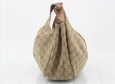 GUCCI Sukey Canvas Handbag Beige #QYDYW1