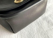 COACH Classic Turnlock Mini Shoulder Bag Genuine Leather USA 90s #QYH5N0
