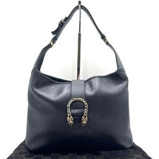 GUCCI One-Shoulder Bag, Dionysus Snake, Black #QYJ2UR