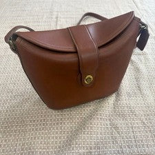 COACH Old Coach Shoulder Bag Brown #QYB5NH