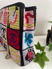 CHANEL Icon Motif Chain Bag Coco Mark Multicolor #QY31U2