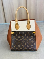 LOUIS VUITTON Fold Tote MM M45376 Brown/Beige/Orange Monogram Canvas/Lea #QY4YFM