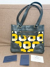 PRADA handbag, geometric pattern, leather combination #QYAIQ7