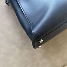 FENDI Peekaboo Essentially Large Navy Shoulder Bag #QYDXK1