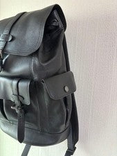 COACH Black High Genuine Leather Backpack #QYINQQ