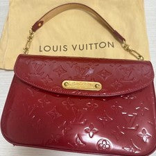 Louis Vuitton red Vernis handbag #QYKL8D