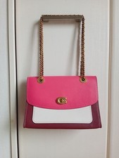 COACH Chain Shoulder Bag, 2-way, Leather, Pink #QYAQ58