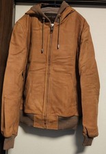 Louis Vuitton Buffalo Leather Parka Brown Size 48 Pre-Owned