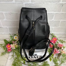 COACH Old Coach Bucket Bag, Black, One-Shoulder Bag, Large Capacity #QYE5FU