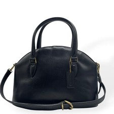 COACH Old Coach 2-way Shoulder Bag, Made in Italy, Black #QY9FZH