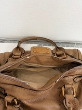 CHLO? Paddington beige leather handbag with lock Women #QY60QN