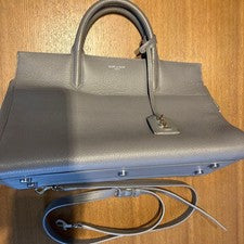 Saint Laurent 2-way handbag, gray, women's, with certificate of authenti #QY7J0W