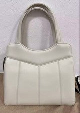 GUCCI PETITE GG Tote Bag 2-Way Shoulder Bag White #QY6P64
