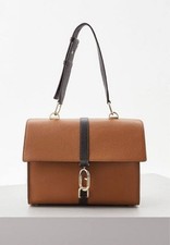 FURLA NARCISO Two-Tone Black Tote Bag Hard to Find Bicolor #QY2FDV