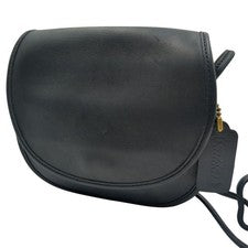 Old COACH Classic Leather Saddle Navy #QY4Y1P