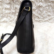 Old Coach 9936 Shoulder Bag Leather USA Black #QY85NY