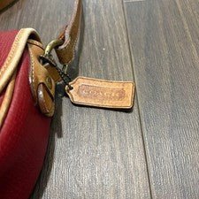 COACH Old Coach Leather Shoulder Bag, Red #QY2LIM