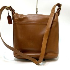 Old Coach Shoulder Bag, Flap, Glovetanned Leather, Brown #QYI0QB