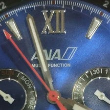 ANA Airlines Quartz Blue Watch Band Replaced Adjustment Tool Included #QY8LZJ
