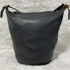 Old Coach 9085 Bucket Shoulder Bag, Black Leather, Large Capacity #QYBDDK