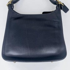 Old Coach Shoulder Bag, Black Leather, 9966 #QY9G1G