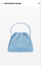 ALEXANDER WANG Ryan Small Rib Knit Bag Light Blue Hard to Find Color 2024 #QYFHXX