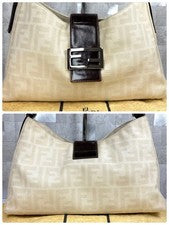 FENDI Mamma Baguette Zucca Handbag Tote Bag #QY301Q