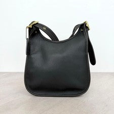 COACH Old Coach shoulder bag with gold hardware, black., Genuine Leather #QY90SF
