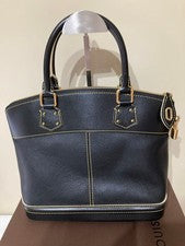 LOUIS VUITTON Genuine Leather Suhali Lockit Handbag in Black Monogram #QYG48U
