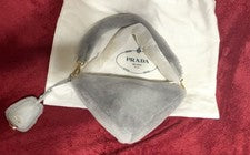 PRADA Medium Gray Shearling Handbag #QY4J9K