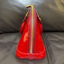 LOUIS VUITTON Patent Leather Handbag Red #QYGIAO