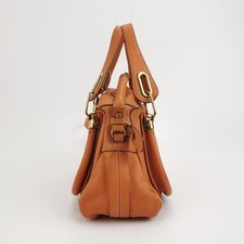 Chloe Paraty Leather Handbag, Orange #QY9PA4