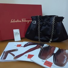 FERRAGAMO handbag, shoulder bag, clutch bag, chain Black #QY4B7F