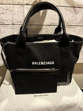 BALENCIAGA Tote Bag Navy Cabas S 339933 Black #QYKTOF