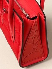 Christian Louboutin Paloma S Mini Red Calf Leather 2-Way Bag Women #QY0V13