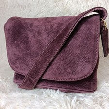 COACH Suede Shoulder Bag, Purple #QY5SPL