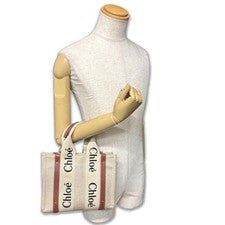 Chloe Woody Canvas Leather Small Handbag MBZ961 #QYB5T2