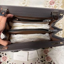 GUCCI Zumi Grey Leather Small Top Handle Bag #QYHL0G