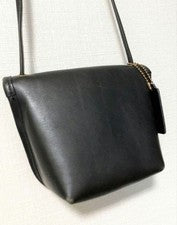 COACH Classic Turnlock Mini Shoulder Bag Genuine Leather USA 90s #QYH5N0