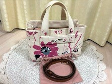 Miu Miu Flower Paint 2-Way Bag #QYETQE