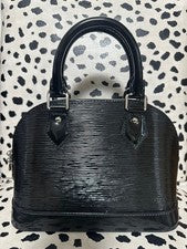 LOUIS VUITTON Alma Black Epi Leather Handbag #QYFW4N