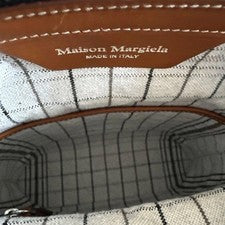 Maison Margiela 11 2Way Rubber Canvas Check Black Handbag #QY3WTH