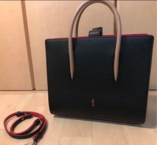 CHRISTIAN LOUBOUTIN Studded Paloma Tote Bag Medium Tan Calfskin #QY6G4D